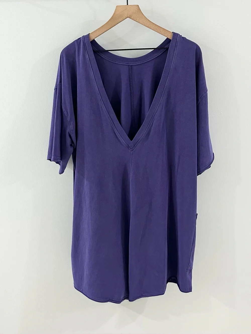 Free People Hotshot Tee Romper // Purple // Large